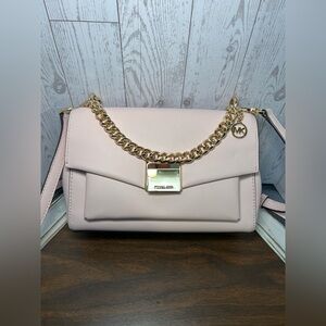Michael Kors Blush Crossbody Bag with Gold Chain